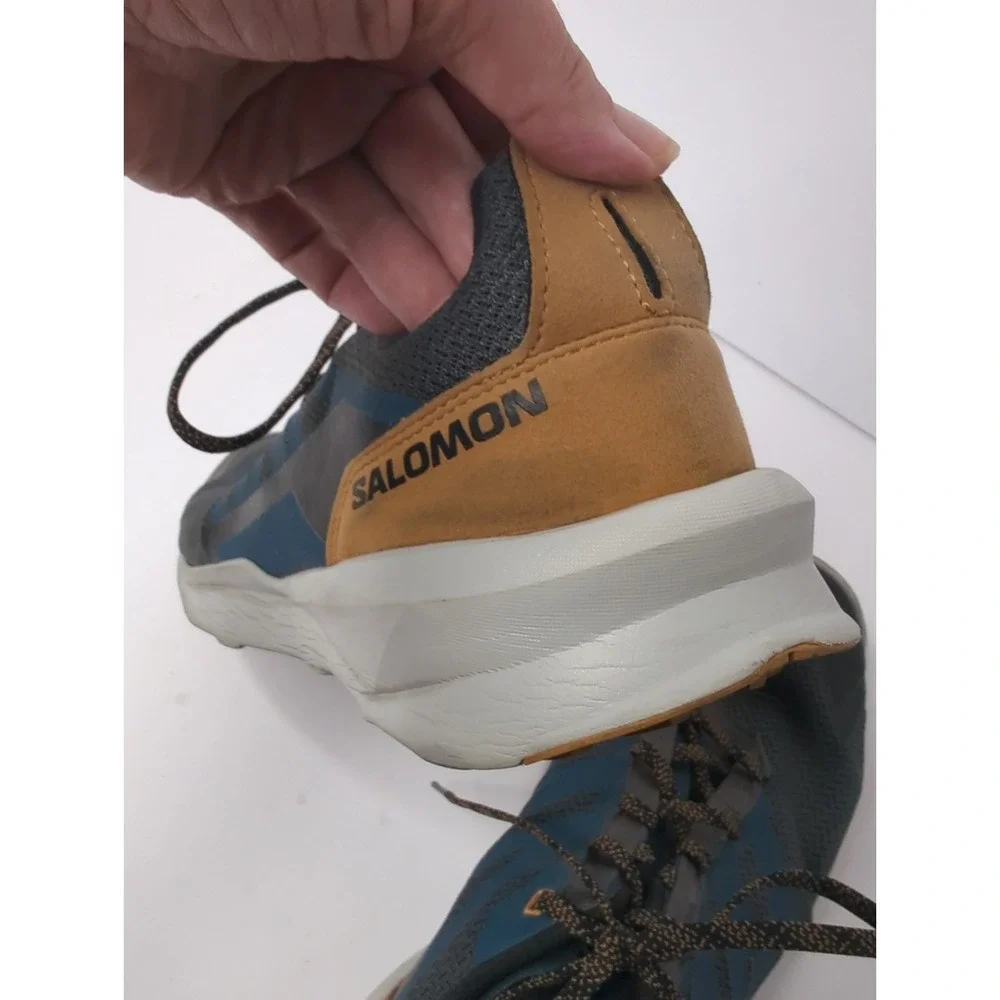 Salomon Patrol Mens Sz 12 Trail Running Shoes Hiking Sneakers Gray Blue Gorpcore